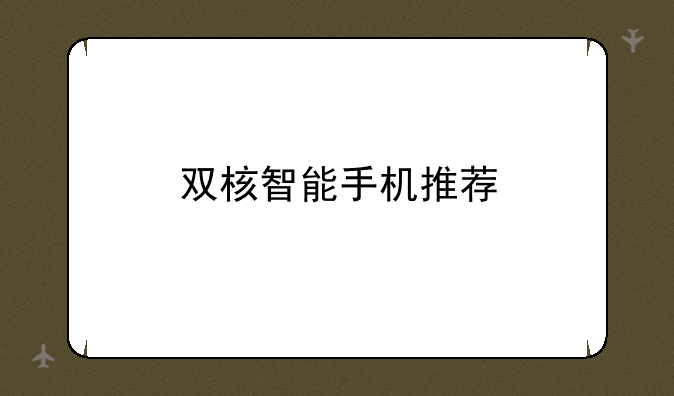 双核智能手机推荐