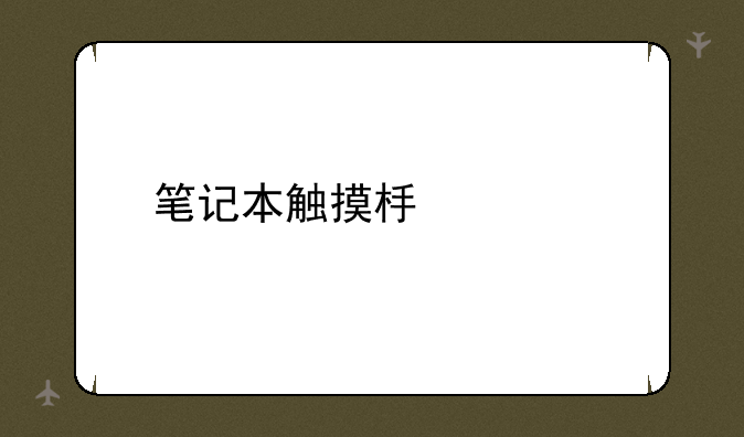 笔记本触摸板失灵
