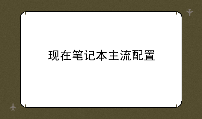 现在笔记本主流配置