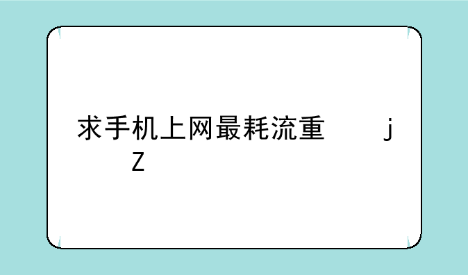 求手机上网最耗流量的方