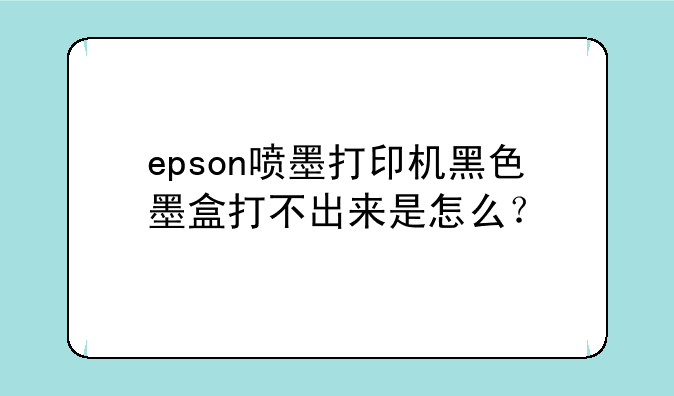 epson喷墨打印机黑色墨盒打