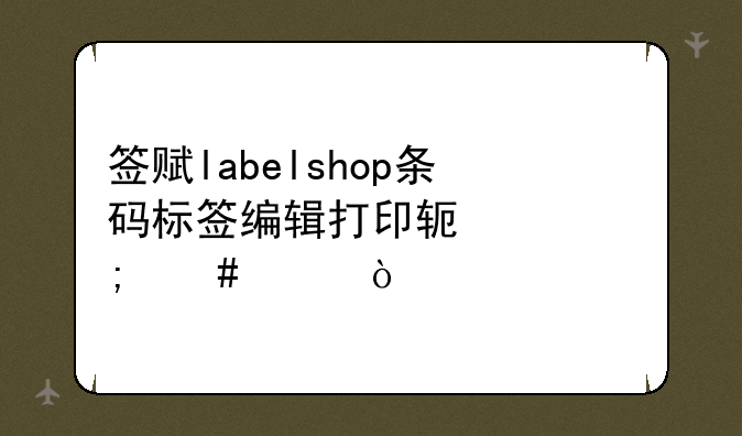 签赋labelshop条码标签编辑