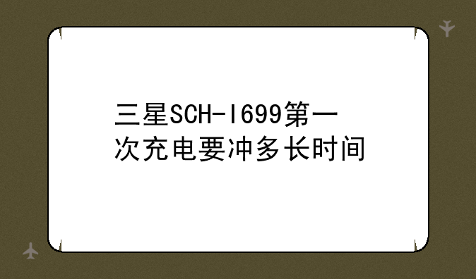 三星SCH-I699第一次充电要冲