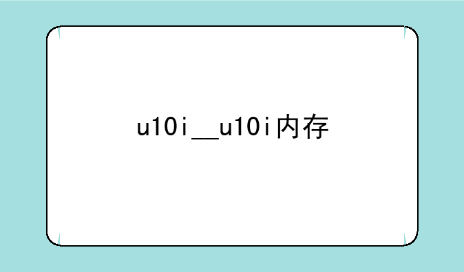u10i__u10i内存