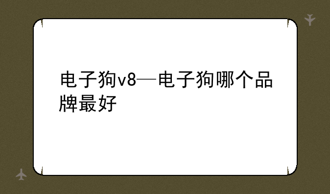 电子狗v8—电子狗哪个品牌最好