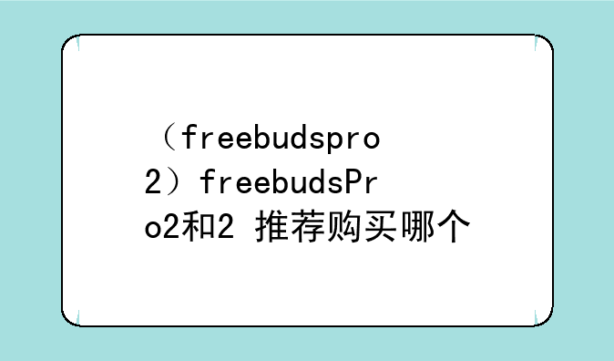 （freebudspro2）freebudsPro2和2+推荐购买哪个