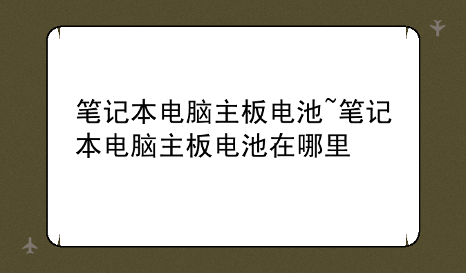 笔记本电脑主板电池~笔记