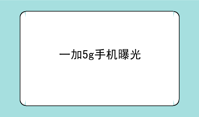 一加5g手机曝光