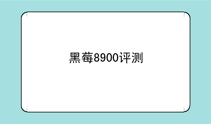 黑莓8900评测
