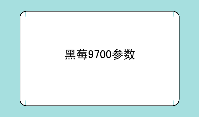 黑莓9700参数