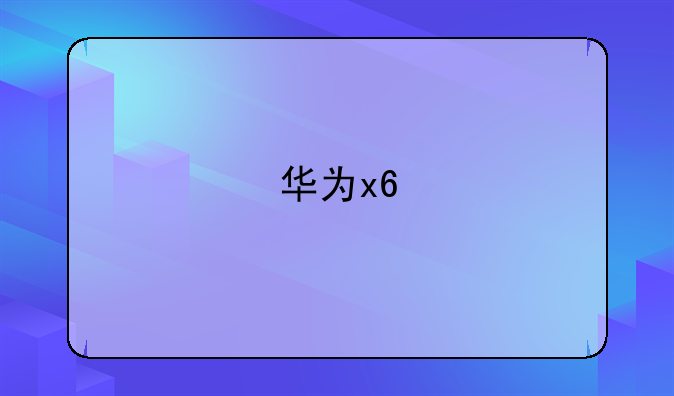 华为x6