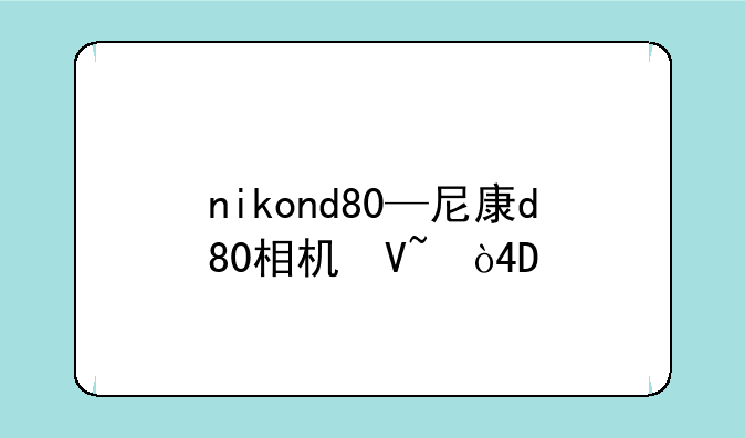 nikond80—尼康d80相机参数